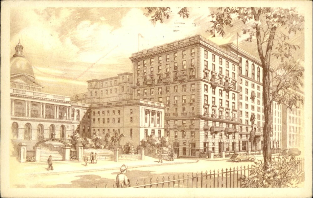 Hotel Bellevue Boston Massachusetts vintage postcard u269