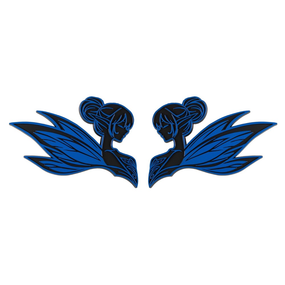 Fairy Emblem Blue 3D Car Badges Set of 2 Auto Accessories