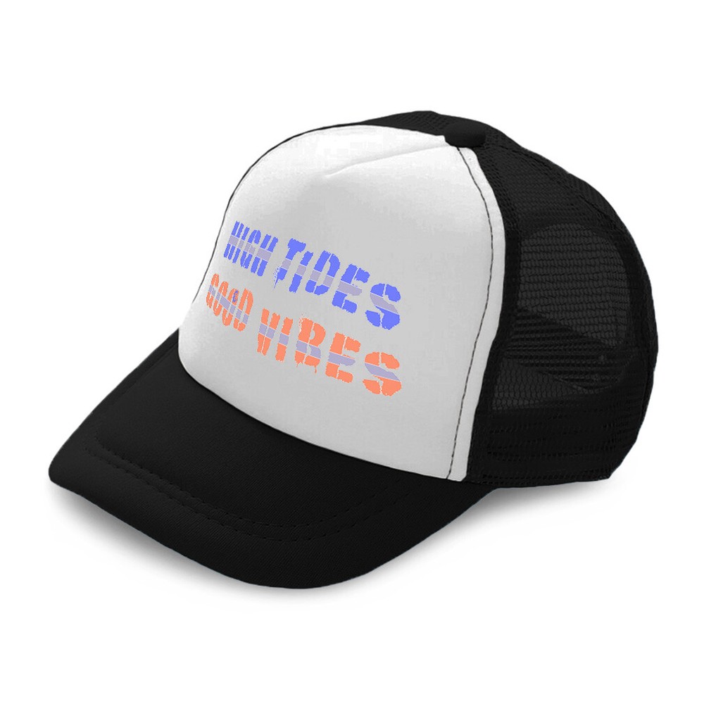 Kids Trucker Hat High Tides Good Vibes Polyester Boys Caps & Girls Caps