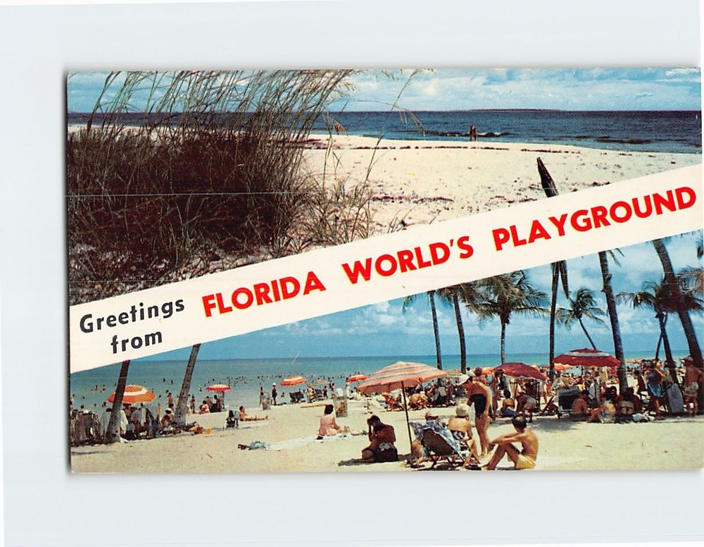Postcard Greetings from Florida Worlds Playground Florida USA