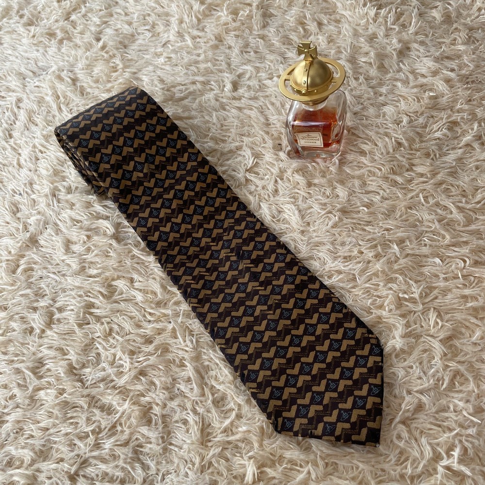 VIVIENNE WESTWOOD  Tie ORB Pattern 100%silk Made In Italy