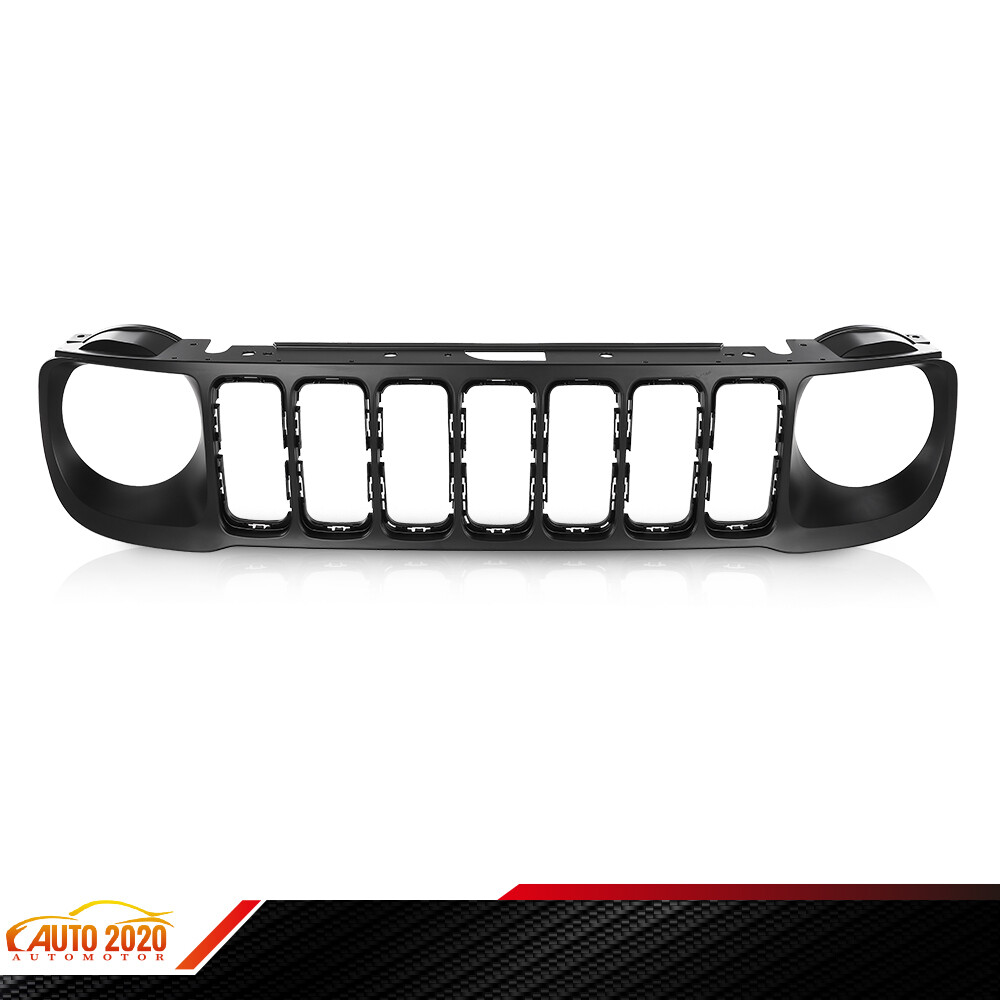 Black Front Bumper Upper Grille Grill Fit For Jeep Renegade 2019-22