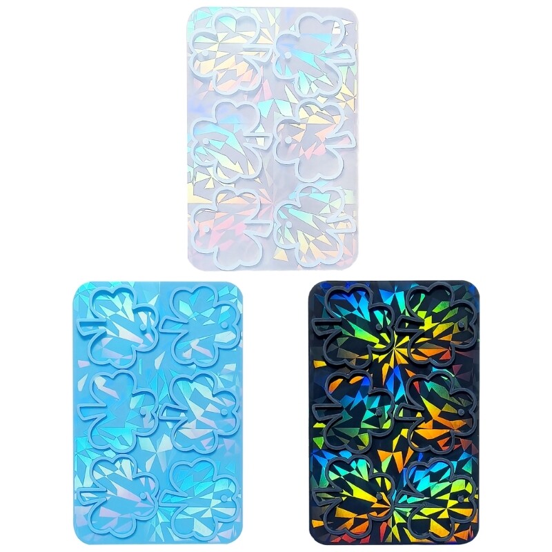 Clovers Keychain Resin Mold Silicone Earrings Pendant Mold Epoxy Resin