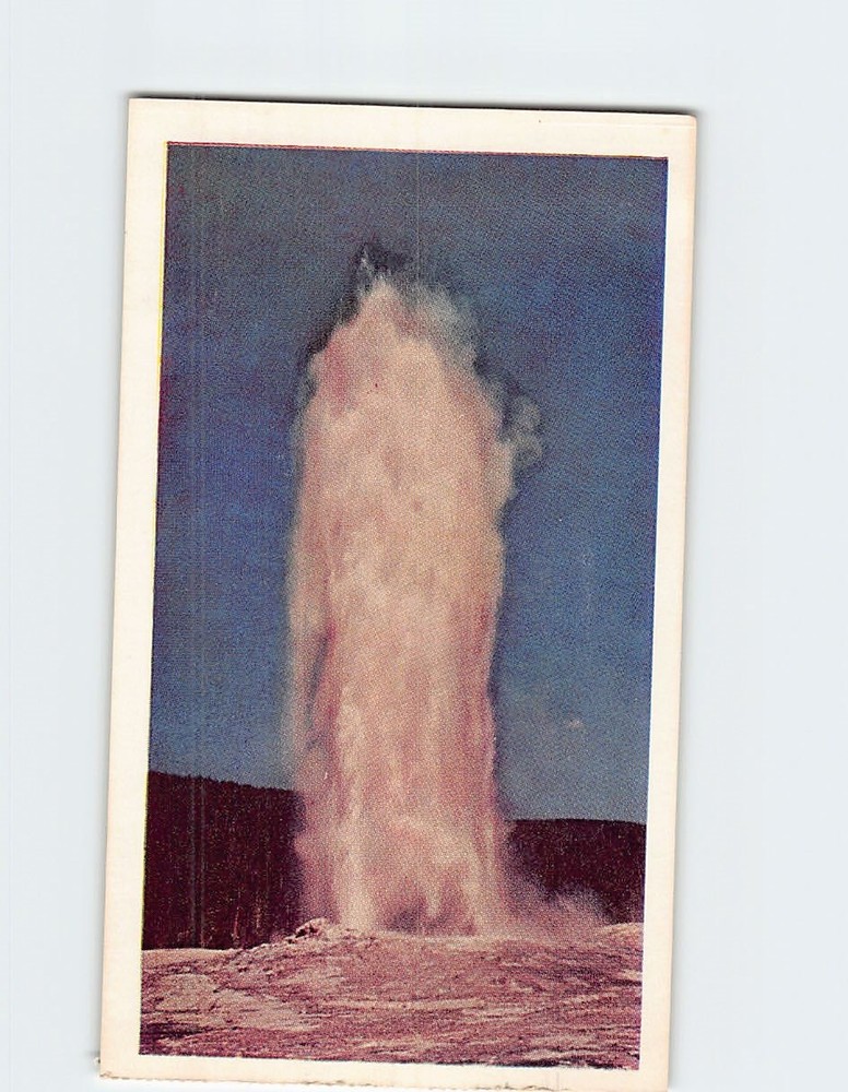 Postcard Old Faithful Yellowstone National Park Wyoming USA