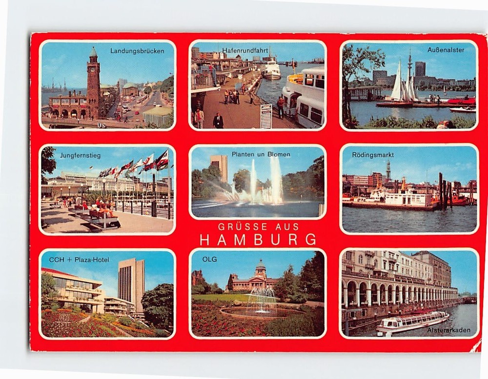 Postcard Scenes & Views Hamburg Germany
