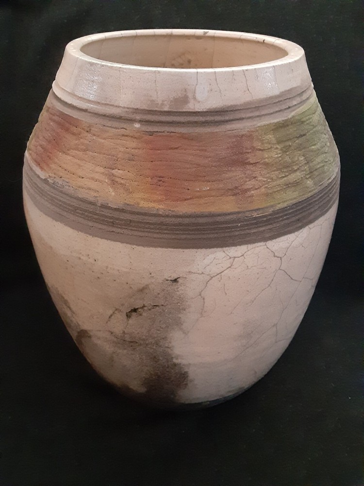 Vintage Jim Castiglione Studio Art Pottery Vase 10.75 Inch Signed 1985
