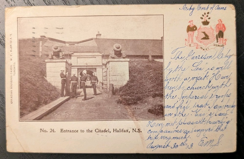 CANADA 1903 POSTCARD Halifax Citadel Nova Scotia NS Vintage Card Collection Lot
