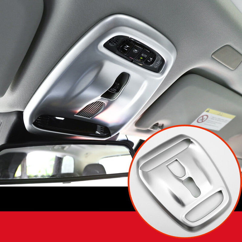 ABS Matt Front Reading Light Lamp Cover Trim for Volvo S90 V90 2017-2019 1pc-image