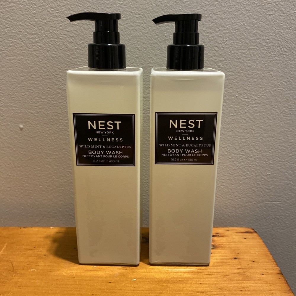 Nest Wild Mint & Eucalyptus Body Cream & Body Wash Bundle Jumbo 16oz New 2 Set