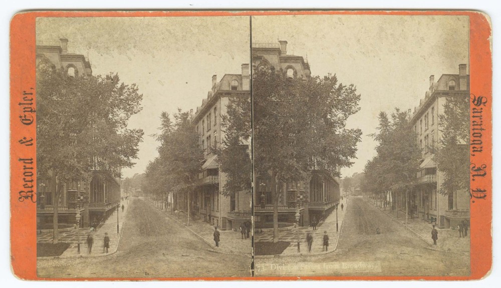 G2769~ NEW YORK – SARATOGA Division Street f/Broadway 1870s Stereoview Record