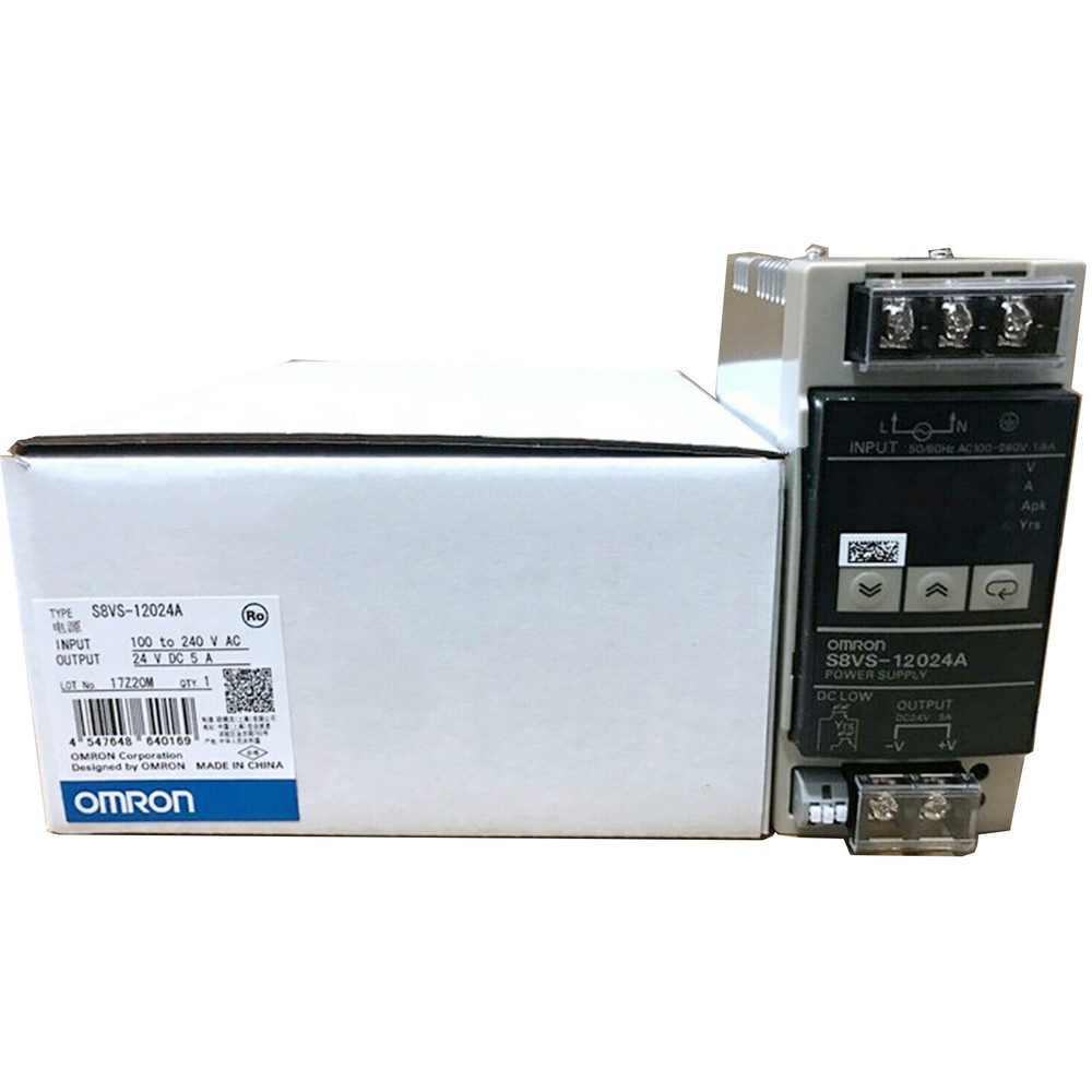 New In Box OMRON S8VS-12024A DC Power Supply 24VDC 5A 50/60Hz