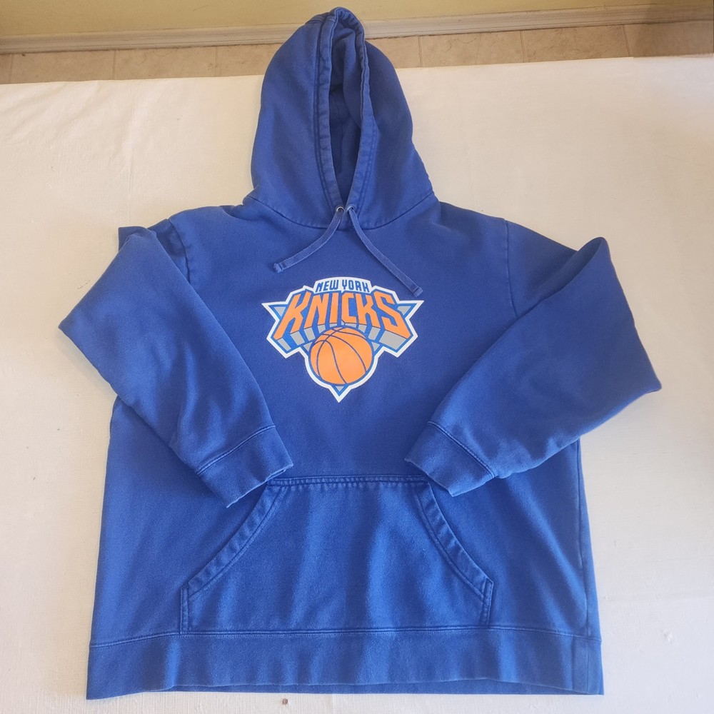 New -Minor Flaw- New York Knicks Mens Size S Small Blue Hoodie