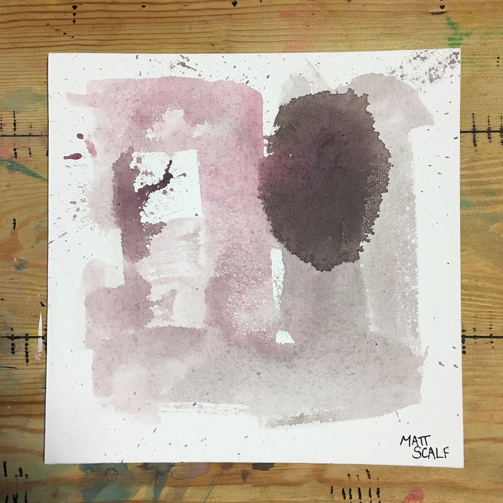 Matt Scalf 12x12 Canvas Panel Abstract Expressionism Modern Contemporary Signed