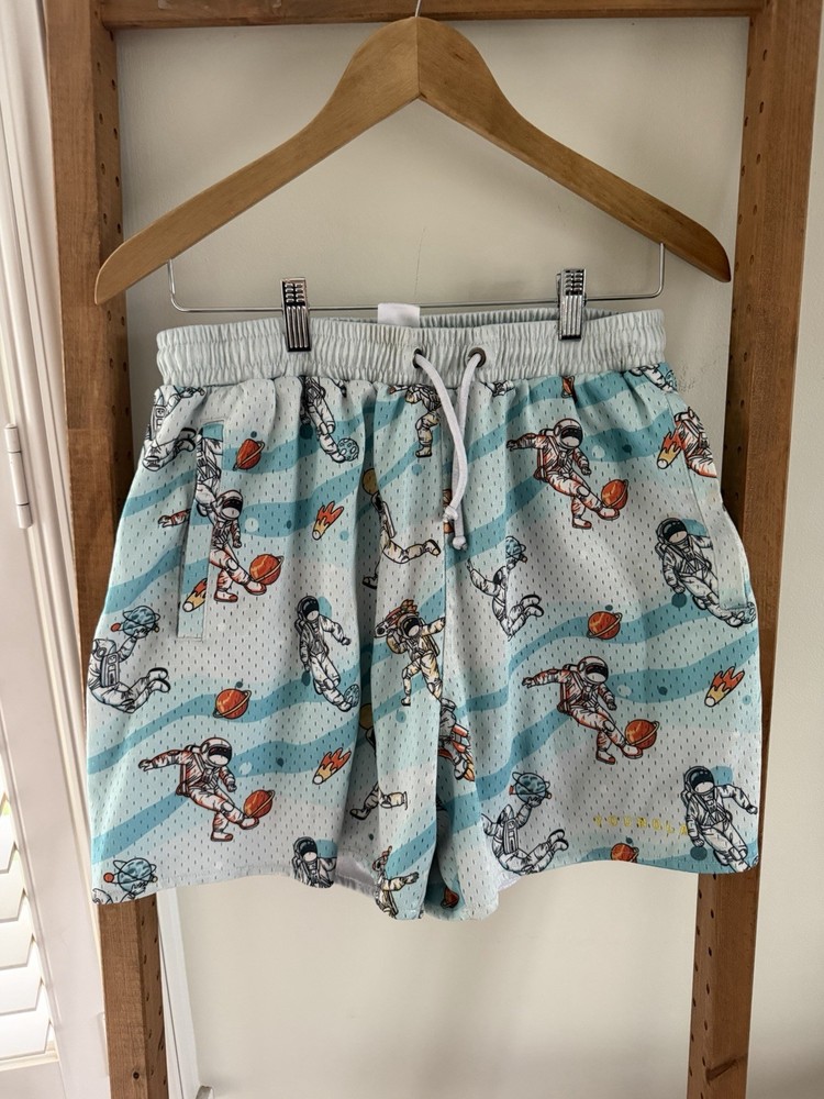 YoungLA 150 Mesh Astronauts Shorts Young LA Athletic AOP Large