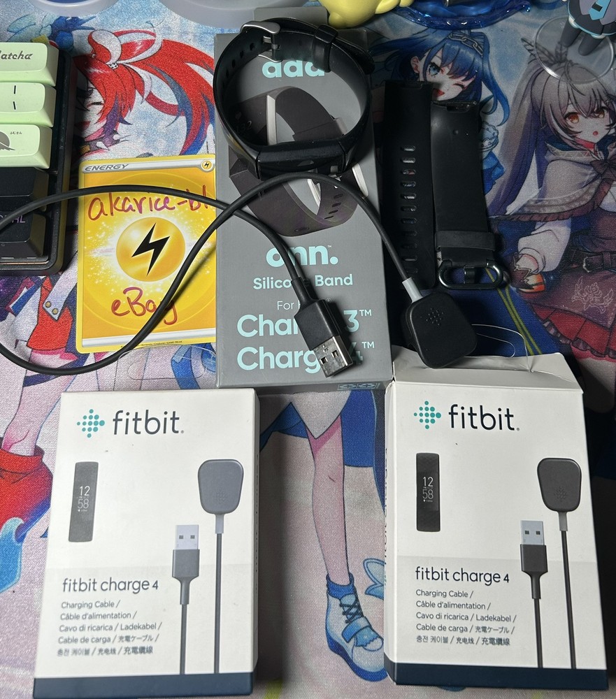 Fitbit Charge 4 Activity Tracker - Black Lot w/ 3 Bands, 3 Chargers Tested Works