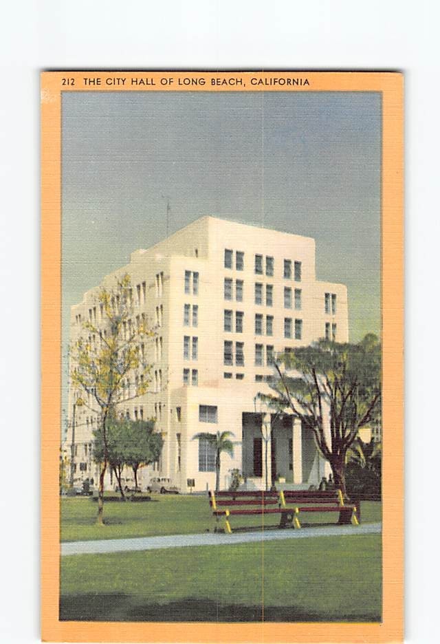 Postcard The City Hall of Long Beach California USA North America