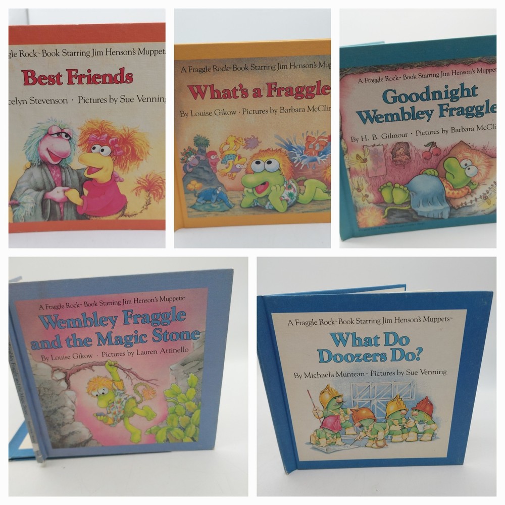 Fraggle Rock Books Jim Henson’s Muppets Weekly Reader HC Lot Set Of 5 Exlibrary