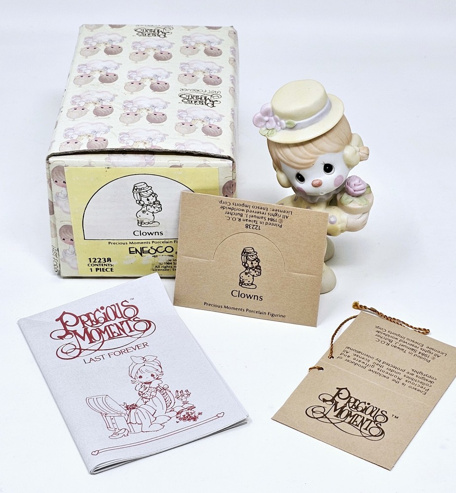 Vintage 1984 Precious Moments Clowns #12238 Signed by Enesco with Tags