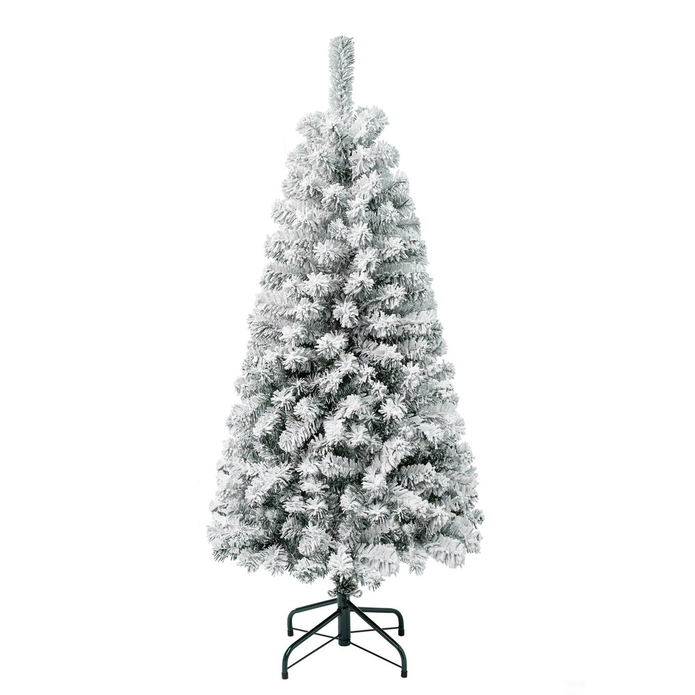 4.5 ft Acacia Flocked Christmas Tree by National Tree Company-image