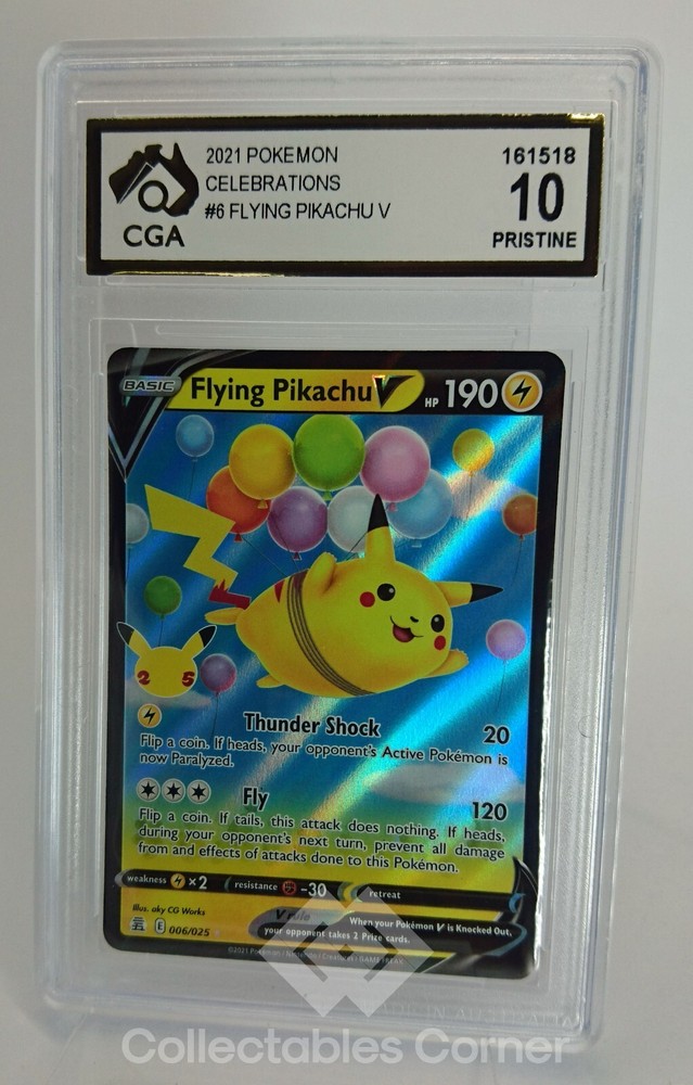 2021 Pokemon Celebrations Flying Pikachu V Card Graded 10