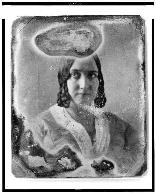 Photo:Unidentified Woman  Portrait 1840s-1850s Head and Shoulders