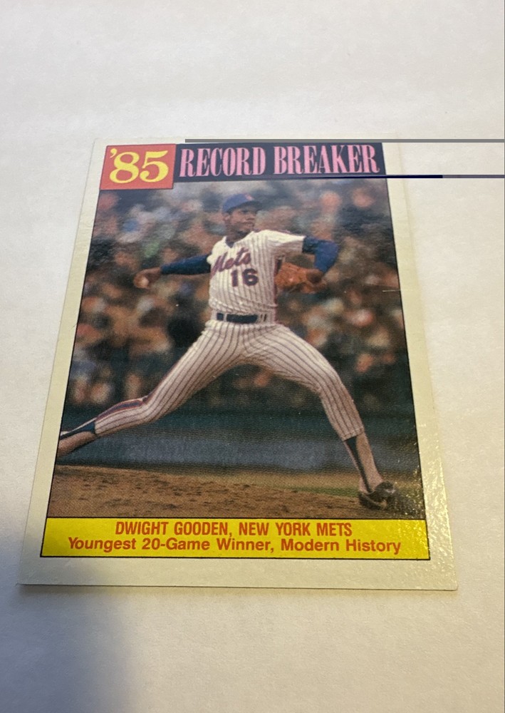 1986 Topps - Record Breaker Dwight Gooden #202