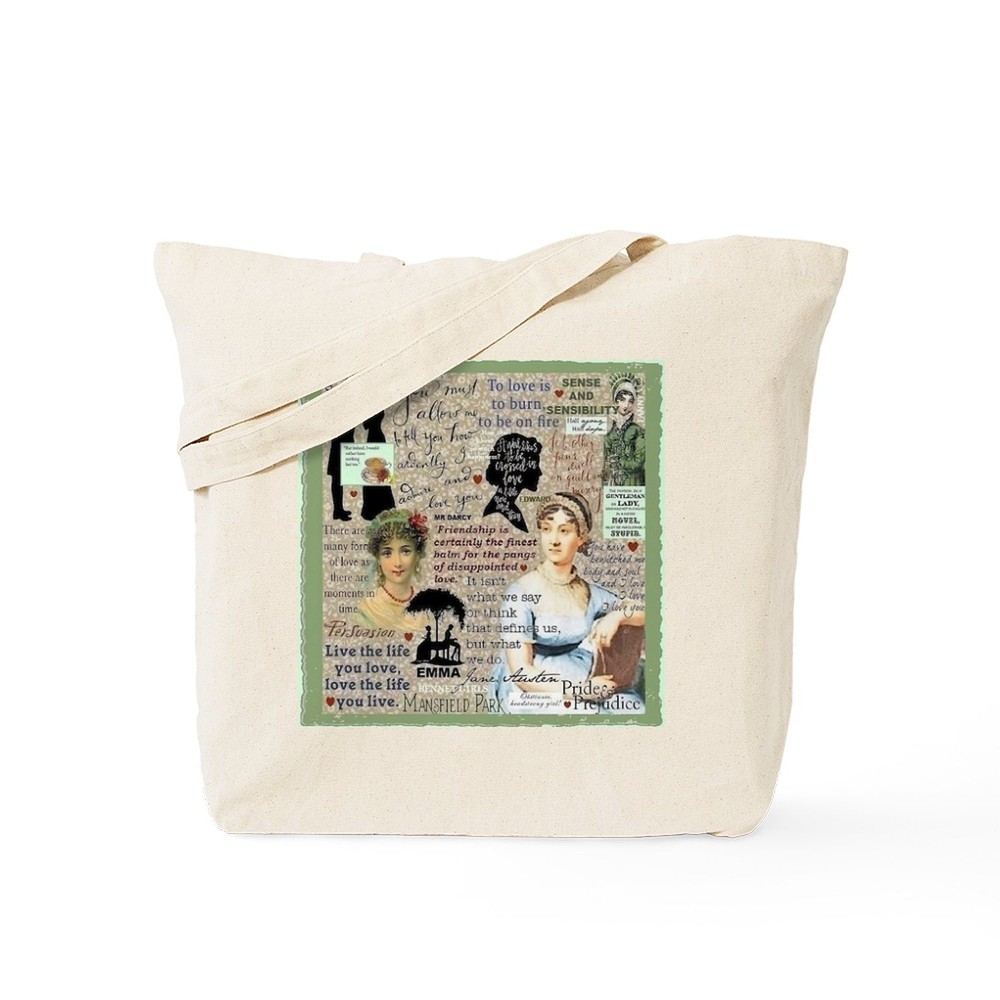 Austen Natural Canvas Tote Bag by CafePress - Eco-Friendly Cloth Shopping Bag
