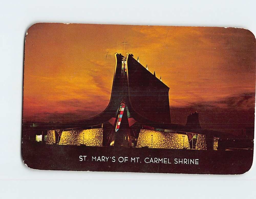 Postcard St. Mary's of Mt. Carmel Shrine Manistee Michigan USA