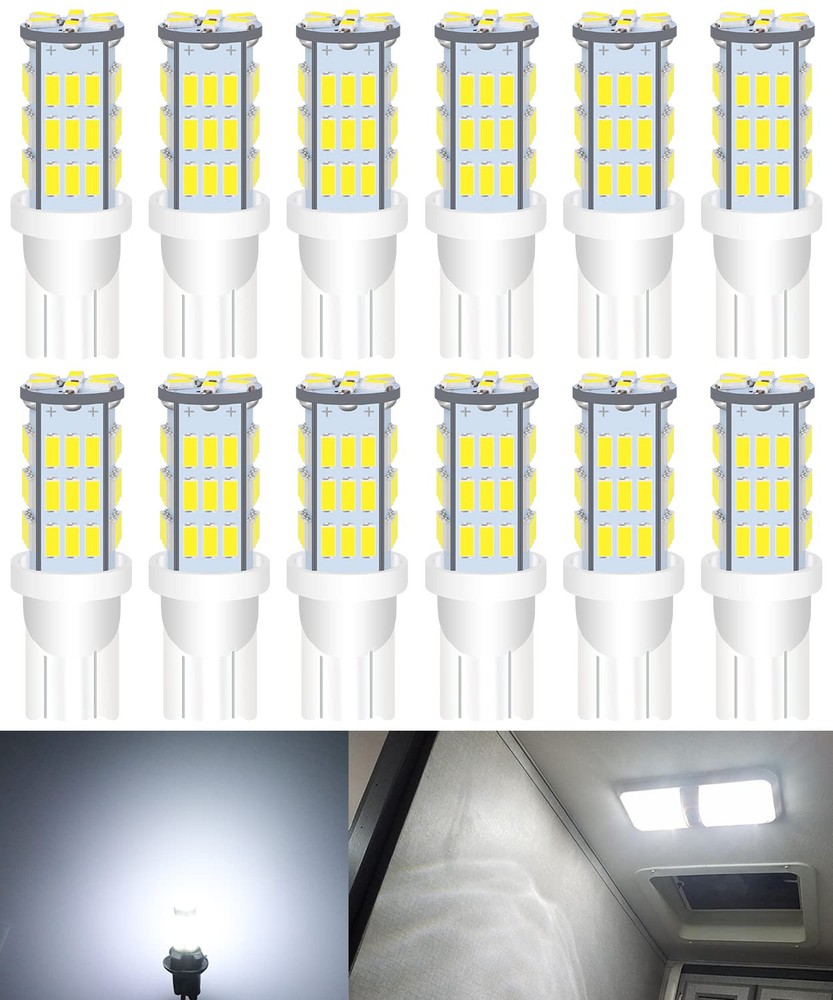 - Super Bright 194 LED Light Bulbs White, T10 912 921 168 LED Camper Lights B...