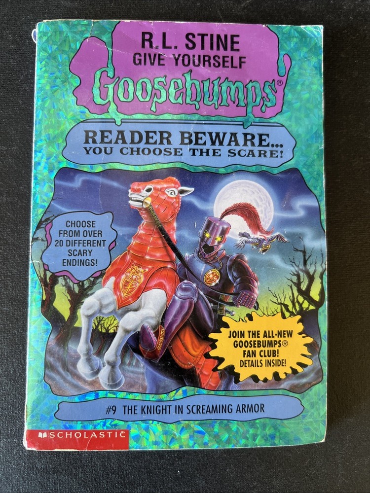 RL STINE Give Yourself GOOSEBUMPS  #9 The Knight In Screaming Armor 1ST PRINT ED