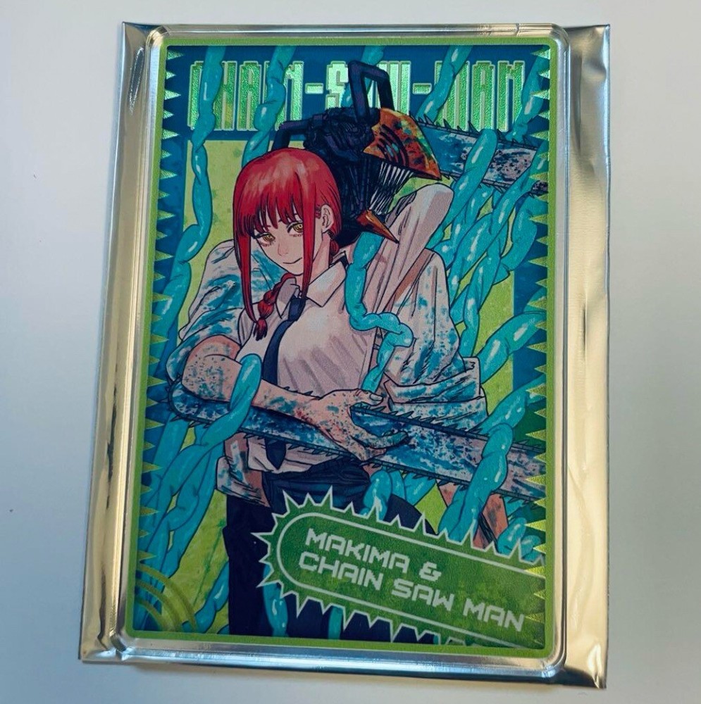 Chainsaw Man Thick Acrylic Trading Card - Makima & Denji - Jump Festa Japan