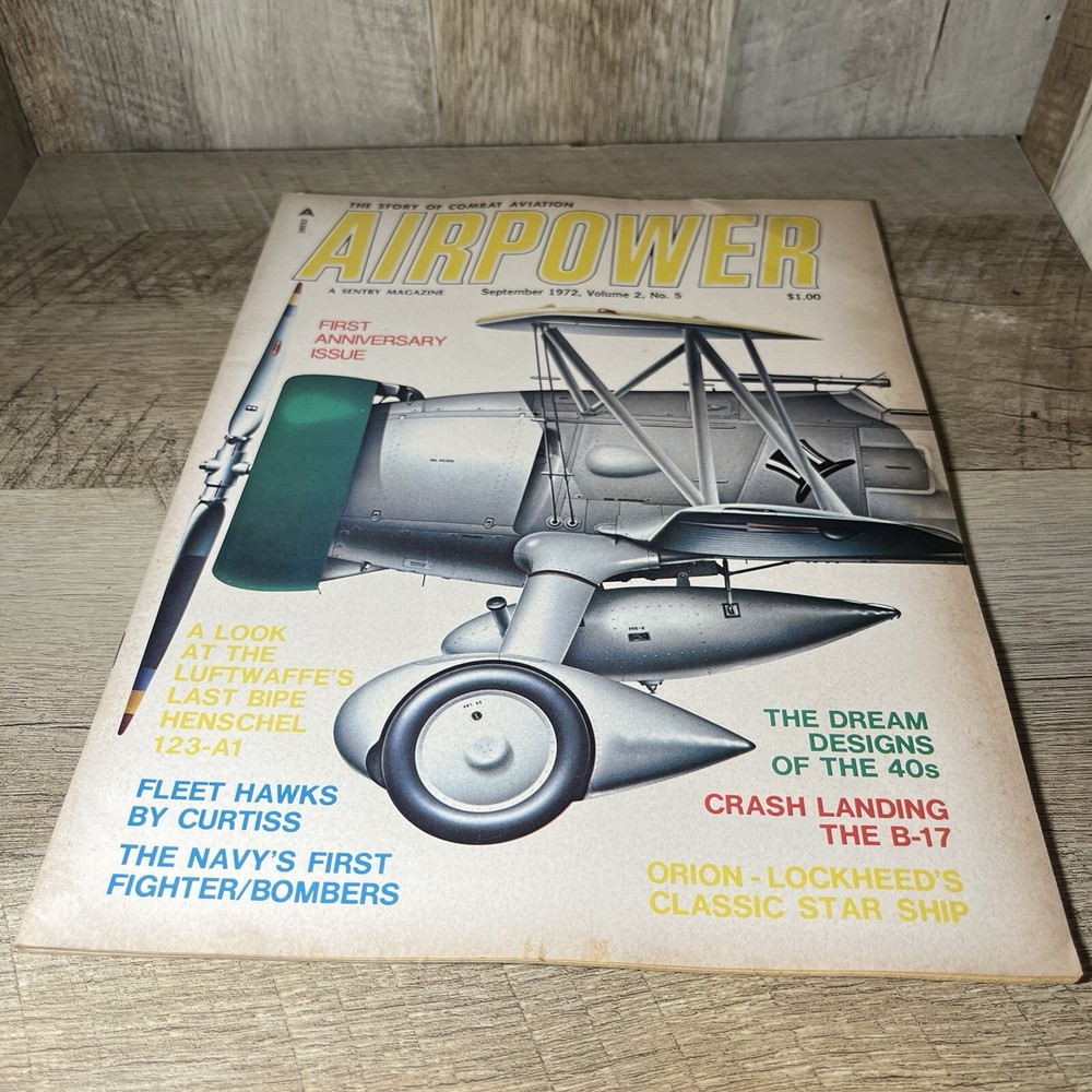 ⭐️ VINTAGE Airpower Magazine September 1972 Vol. 2 #5 Crash Landing The B-17