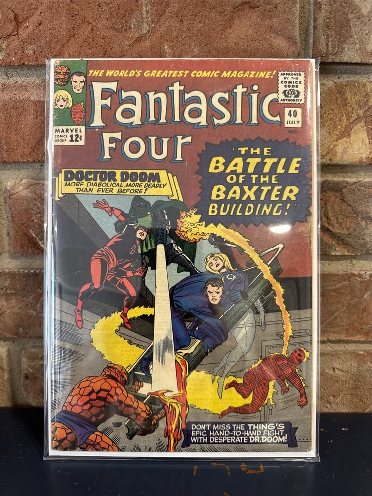 Fantastic Four #40 VG/FN Doctor Doom Appearance! Daredevil! Marvel 1965