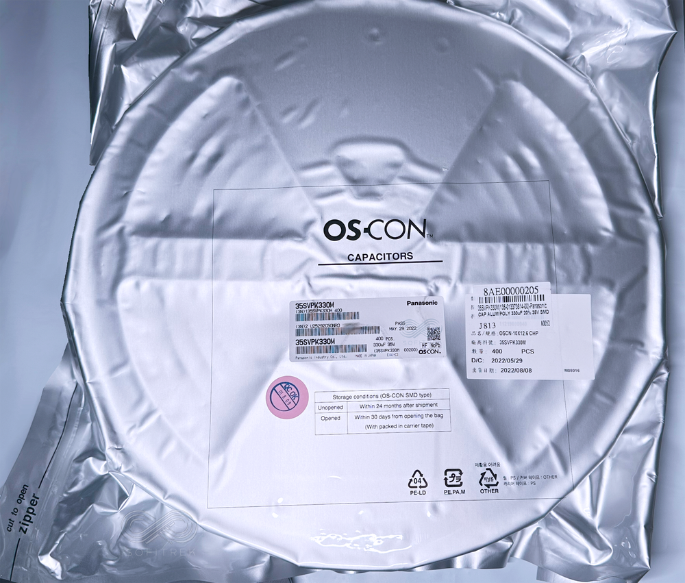 400PCS 35SVPK330M Panasonic 330uF 35V 10x12.5mm SMD Aluminum Polymer Capacitor