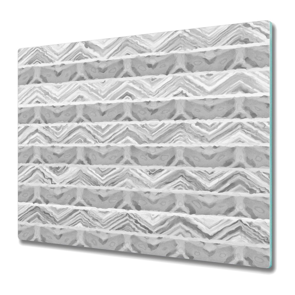 Glass Chopping Board Utensil Watercolour lines Simple Scandinavian 60x52