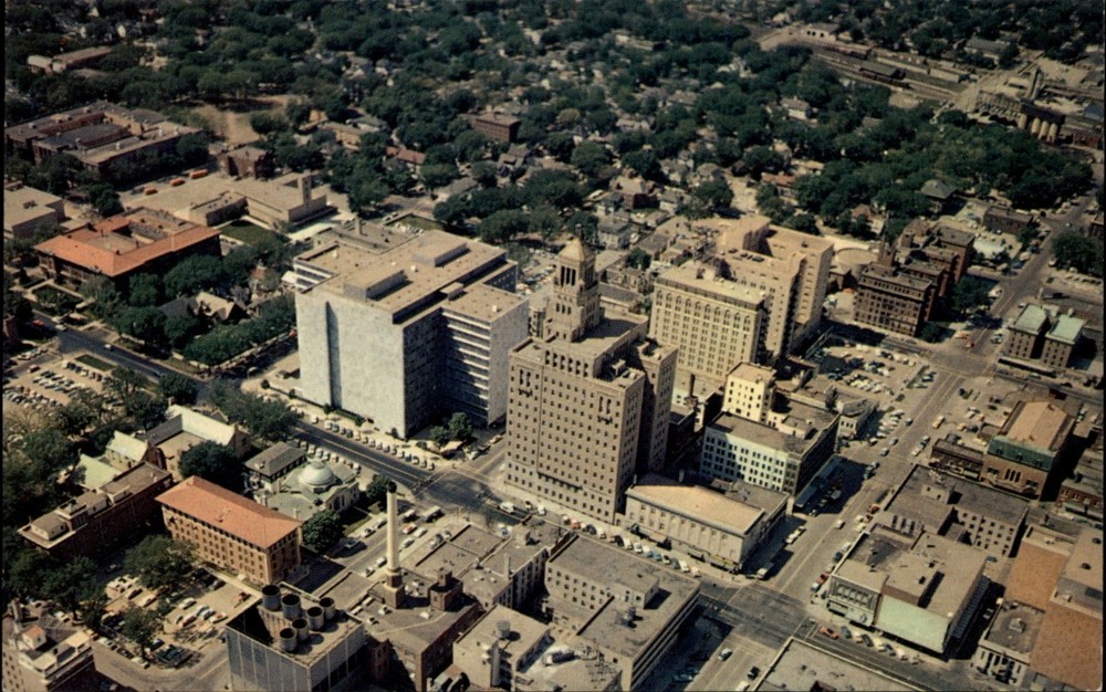 Aerial View Rochester Minnesota vintage postcard h498