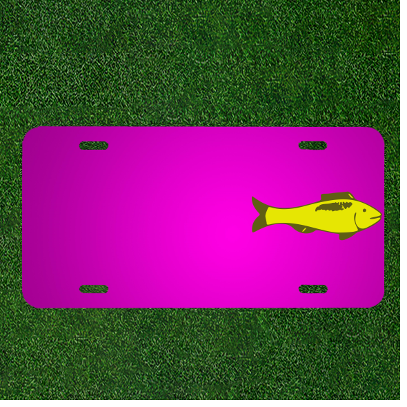 Custom Personalized Car License Plate With Add Names To Fish Yellow Animal