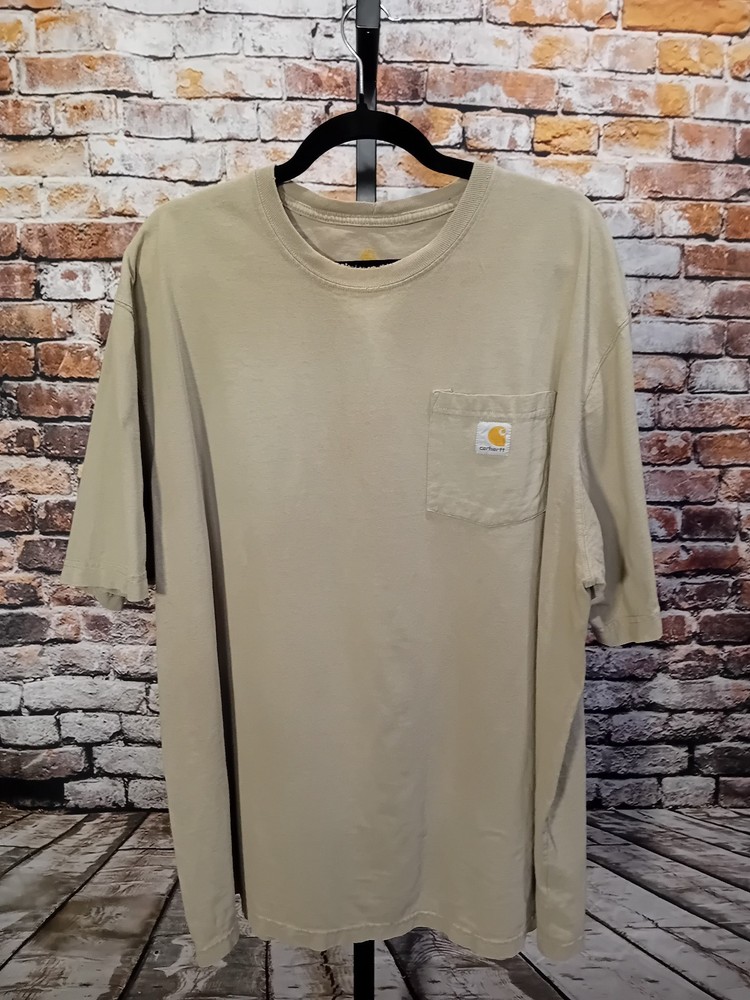 Carhartt Relaxed Fit Tan Colored T Shirt Size 2XL