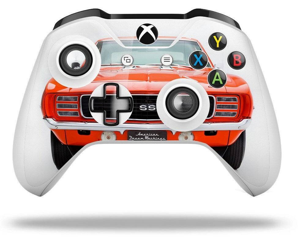 Skin for XBOX One S / X Controller 1969 Chevy Camaro Orange 3813 Vinyl Decal