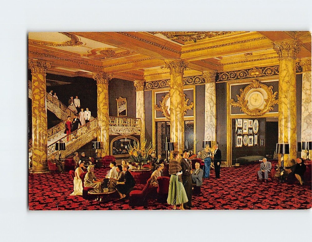 Postcard Lobby At Fairmont Hotel San Francisco California