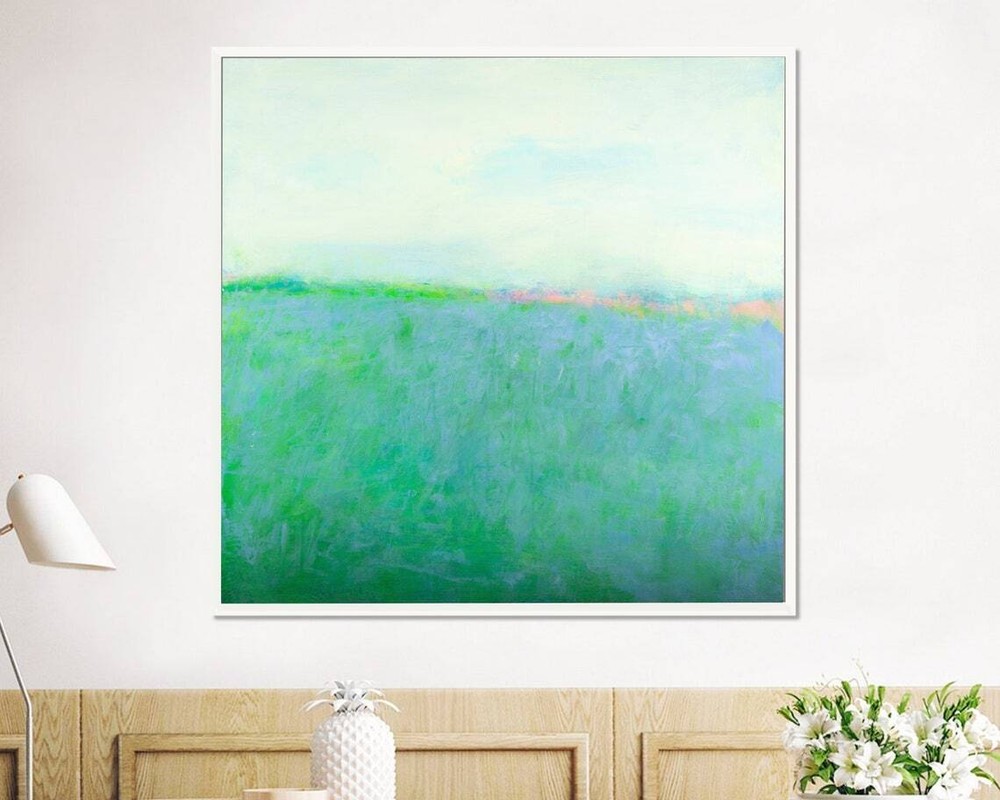Original Abstract Painting Lavender Flowers Provence Spring Art Large Wall Art
