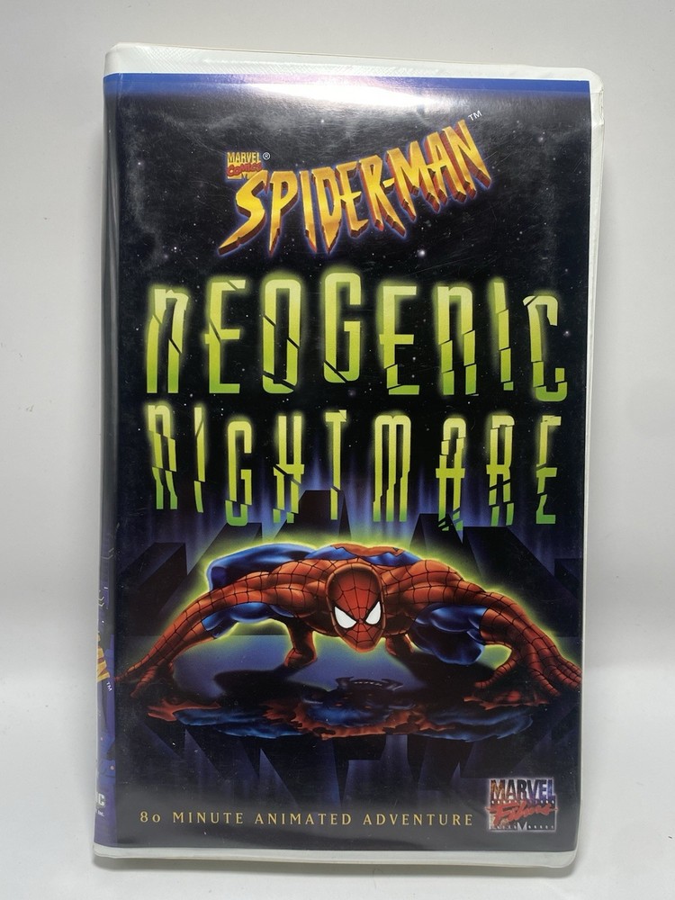 Spider-Man Neogenic Nightmare VHS 1997 Marvel Comics Films Movie Clamshell FREE