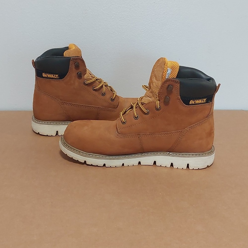 DEWALT Work Boots Brown ASTM F2413-18 EH Industrial Steel Toe Mens  SIZE 11M