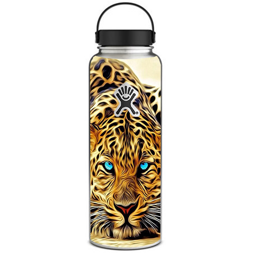 Hydro Flask 40oz Wide Mouth Leopard Blue Eyes Skin Decal
