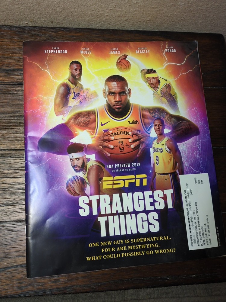 Espn Magazine October 2018 Nba Preview Lakers Lebron James Javale Mcgee Beasley