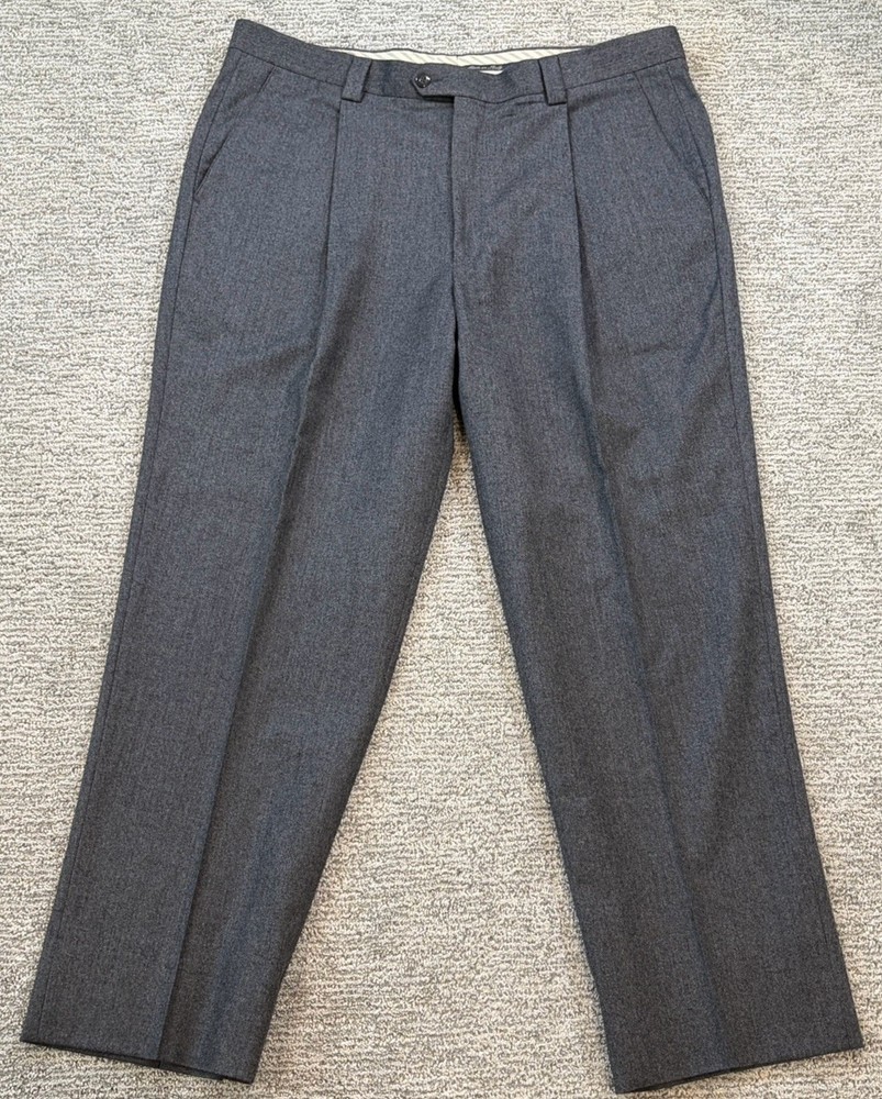 Zignone Italy Linea Naturale Luxe Gray Wool Cashmere Pants Mens 40