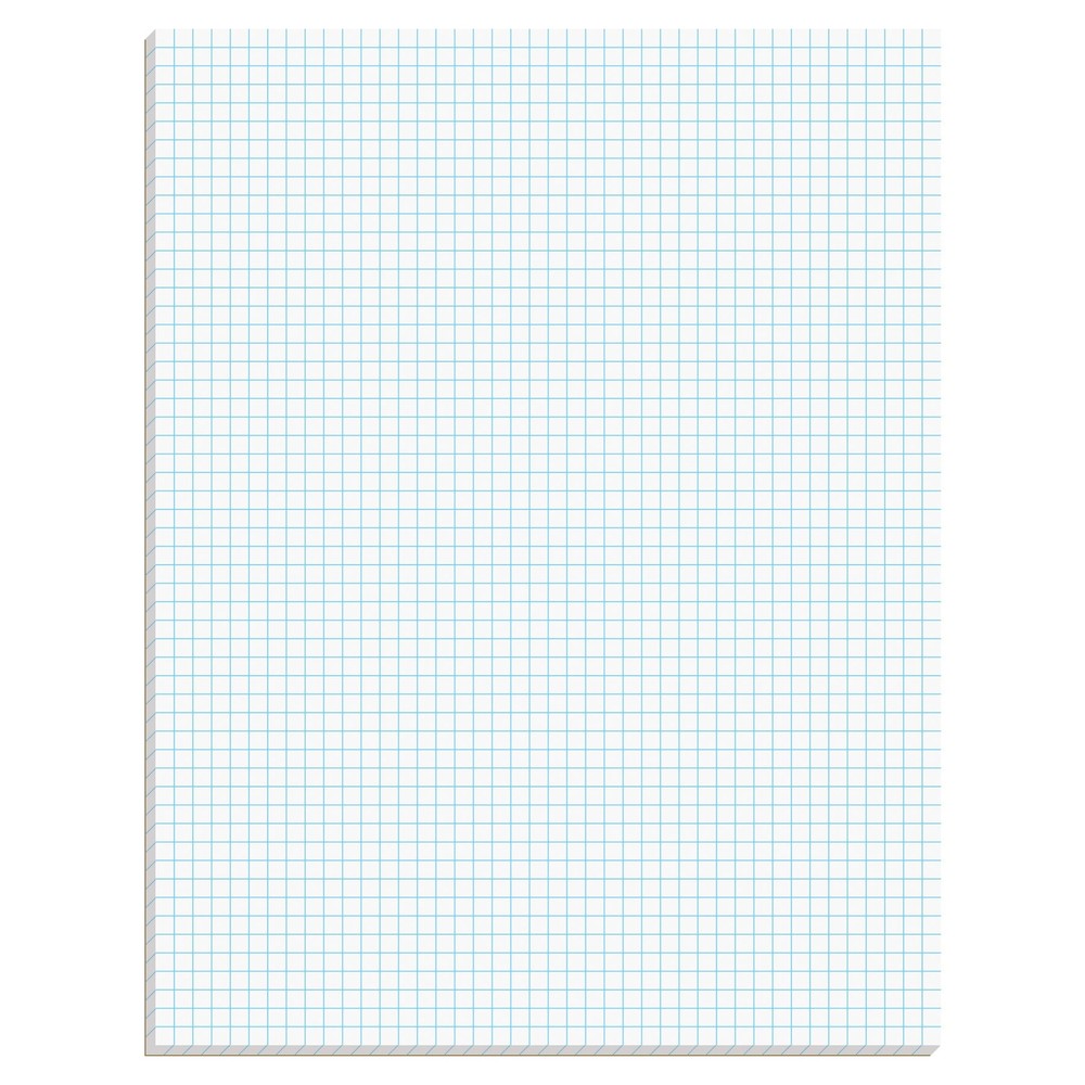 Efficiency Quadrille Pad 8.5x11 White 5x5 Grid 50 Sheets 10 Pads