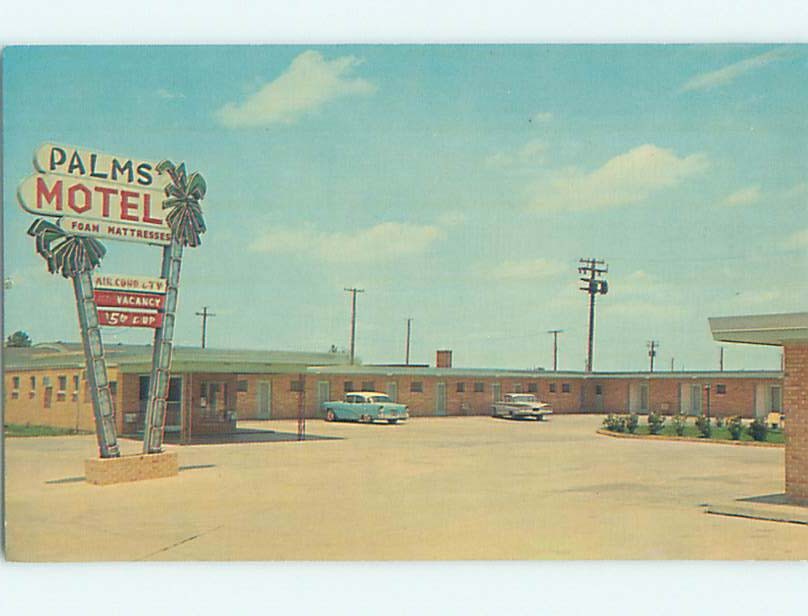 Unused Pre-1980 OLD CARS & PALMS MOTEL Monroe Louisiana LA  M0533@