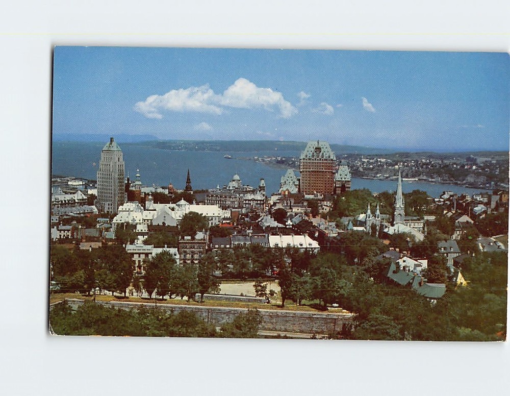 Postcard View of Upper Town Overlooking St. Lawrence Quebec Canada