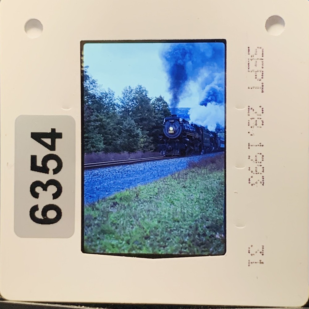 Vintage 1973 35mm Color Slide Steam Locomotive Train Railroad Railfan 2102